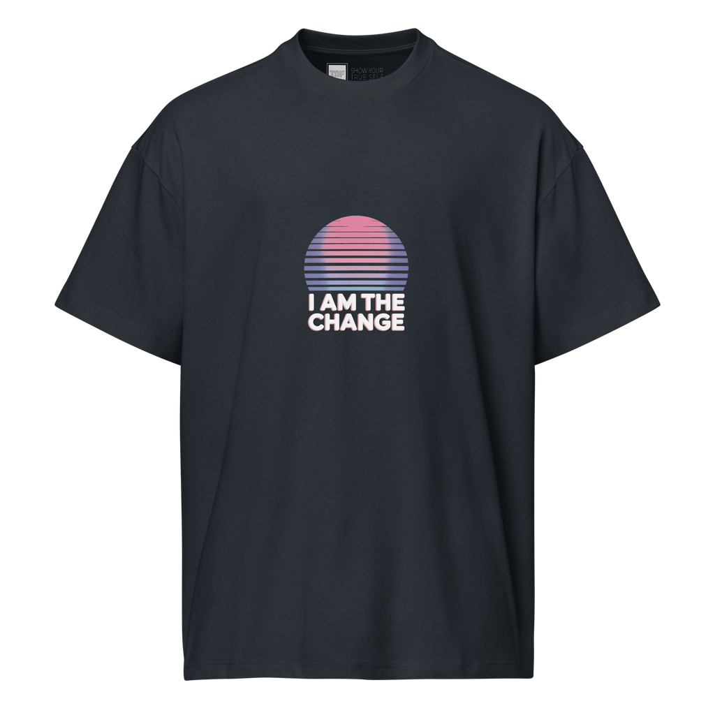 TSF i am the change box tee navy blazer