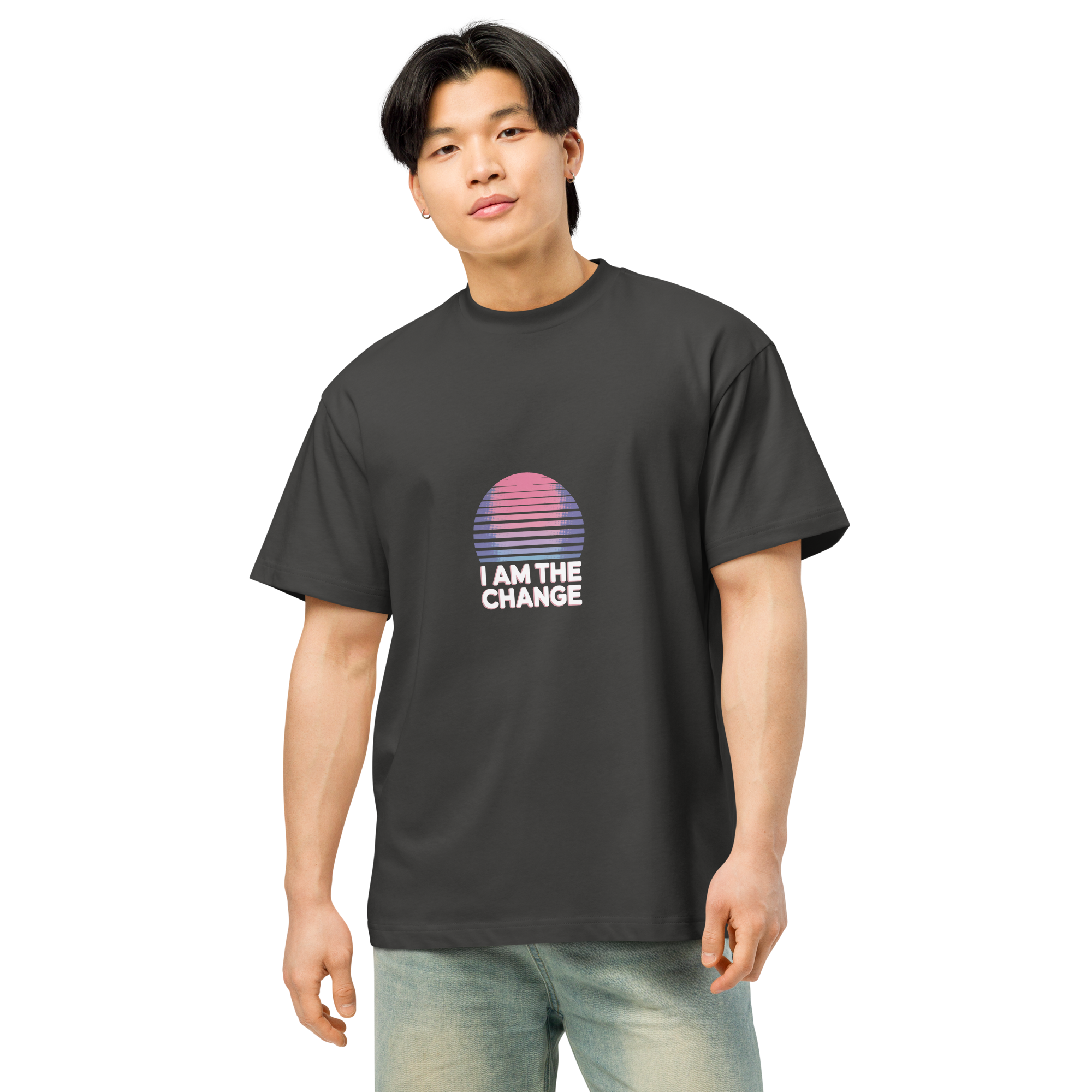 TSF i am the change box tee vintage black model