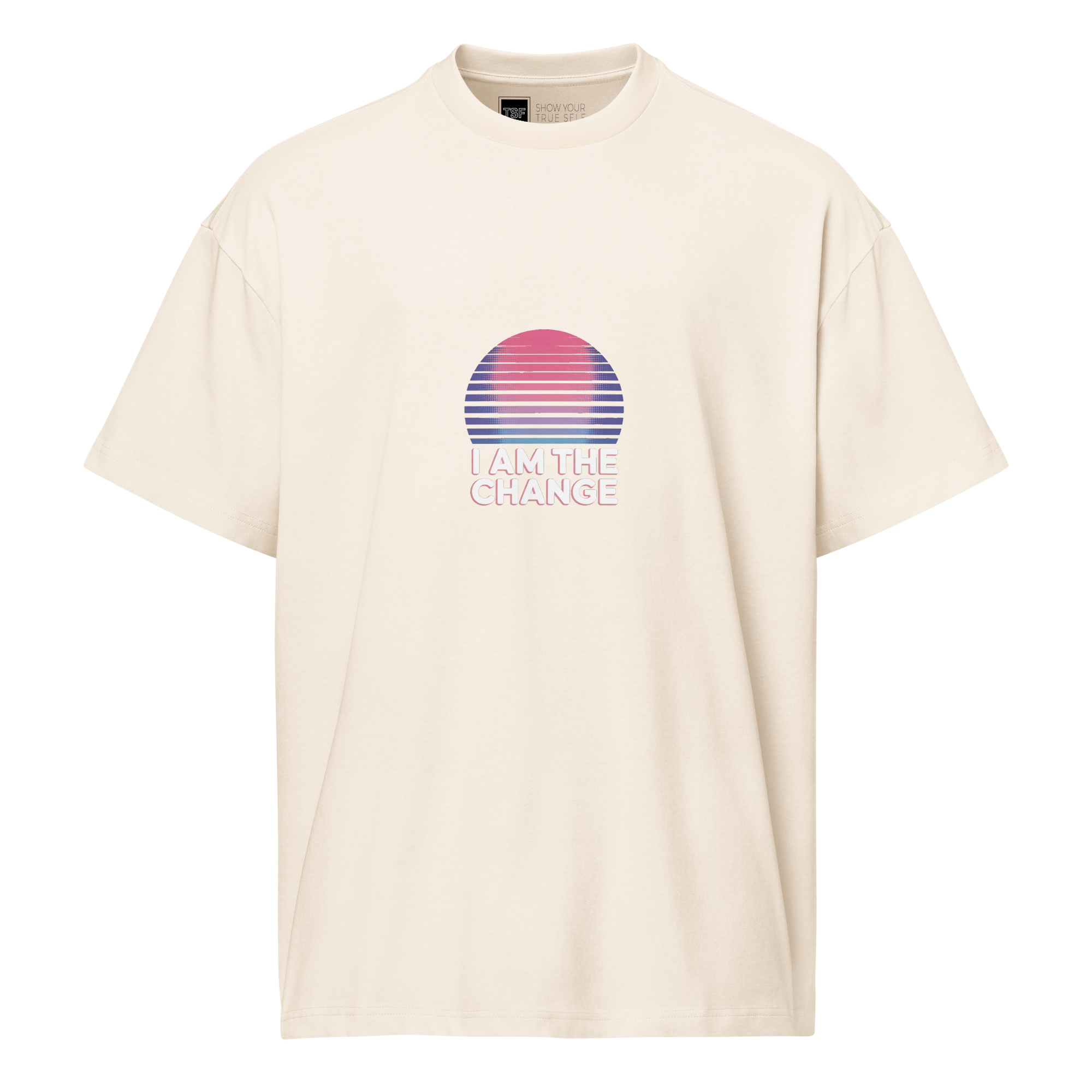 TSF i am the change box tee vintage white