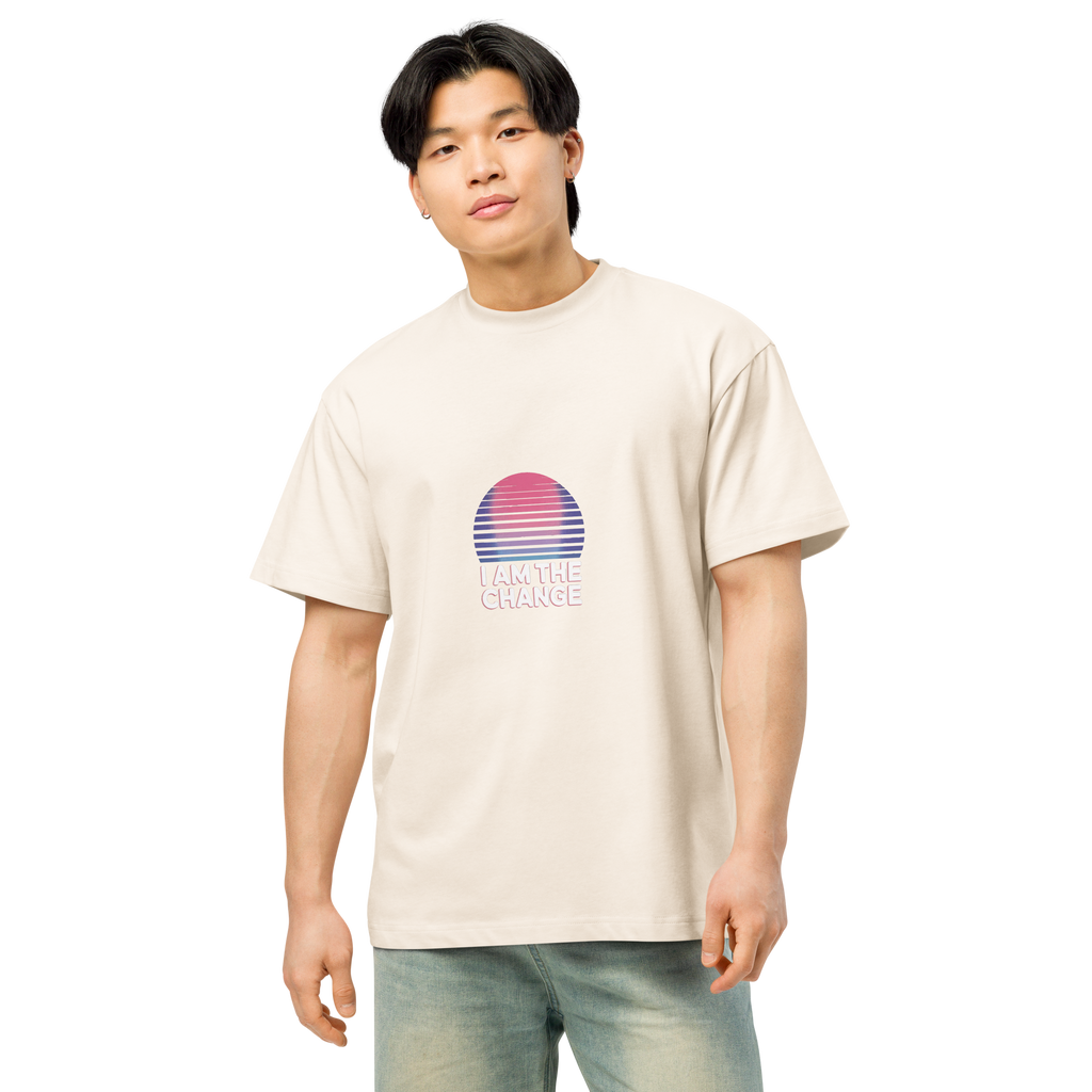 TSF i am the change box tee vintage white model