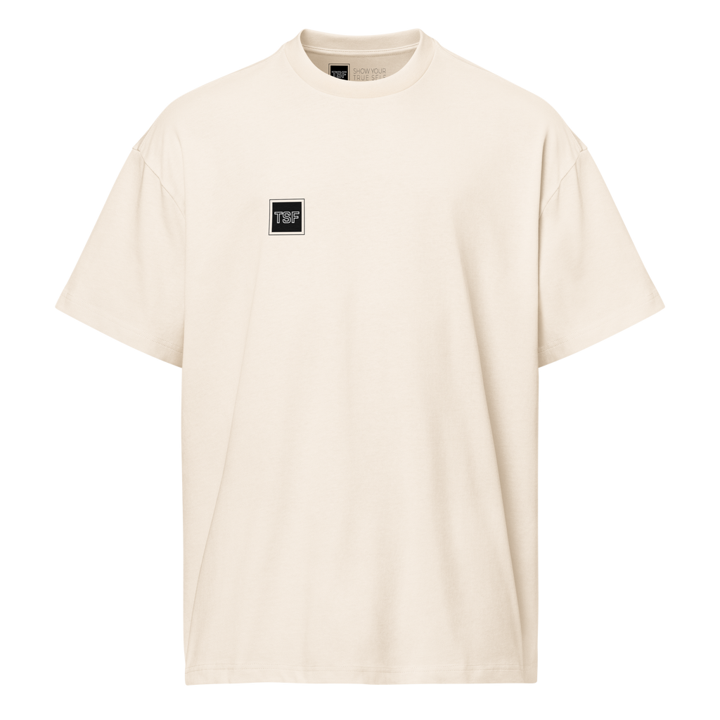 TSF Ueberlebenskuenstler box tee vintage white front