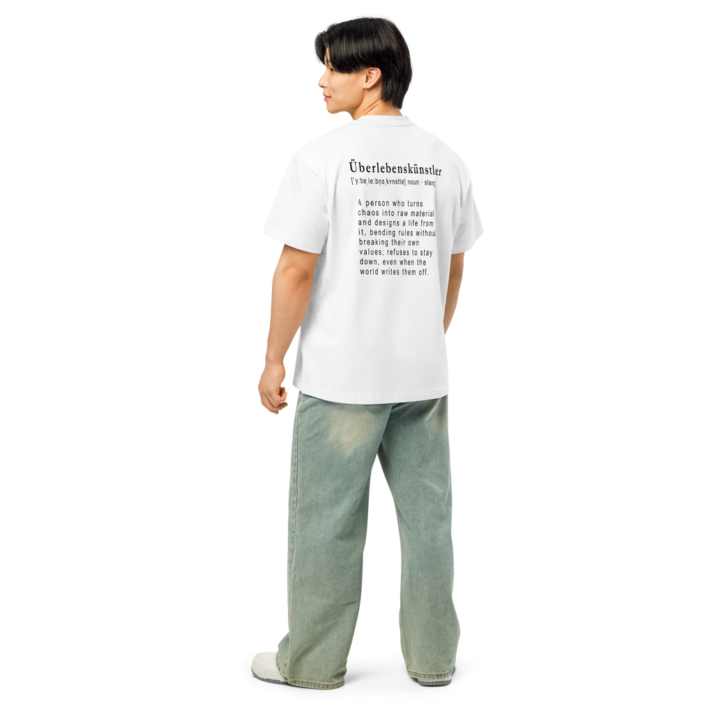 TSF Ueberlebenskuenstler box tee white model