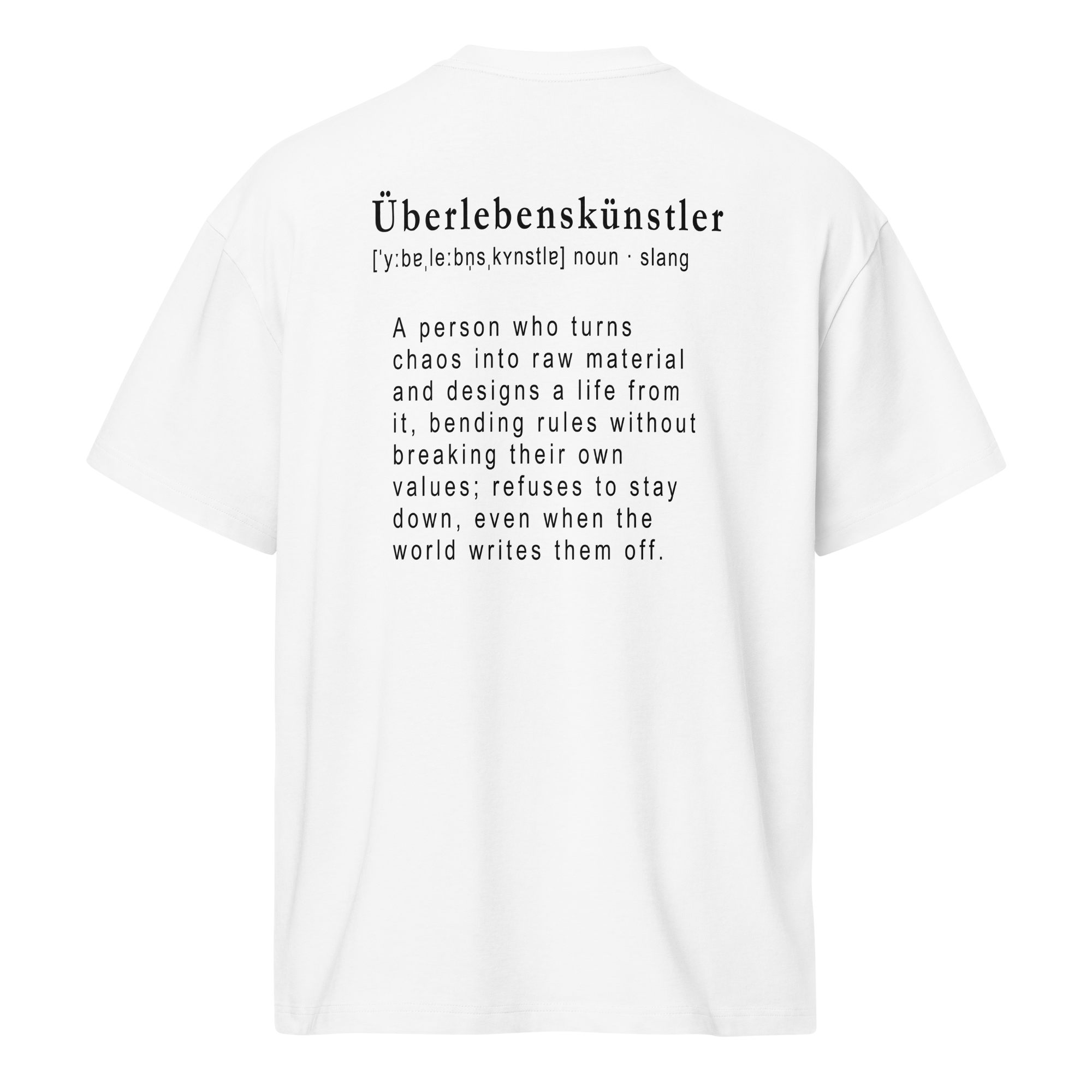 TSF Ueberlebenskuenstler box tee white