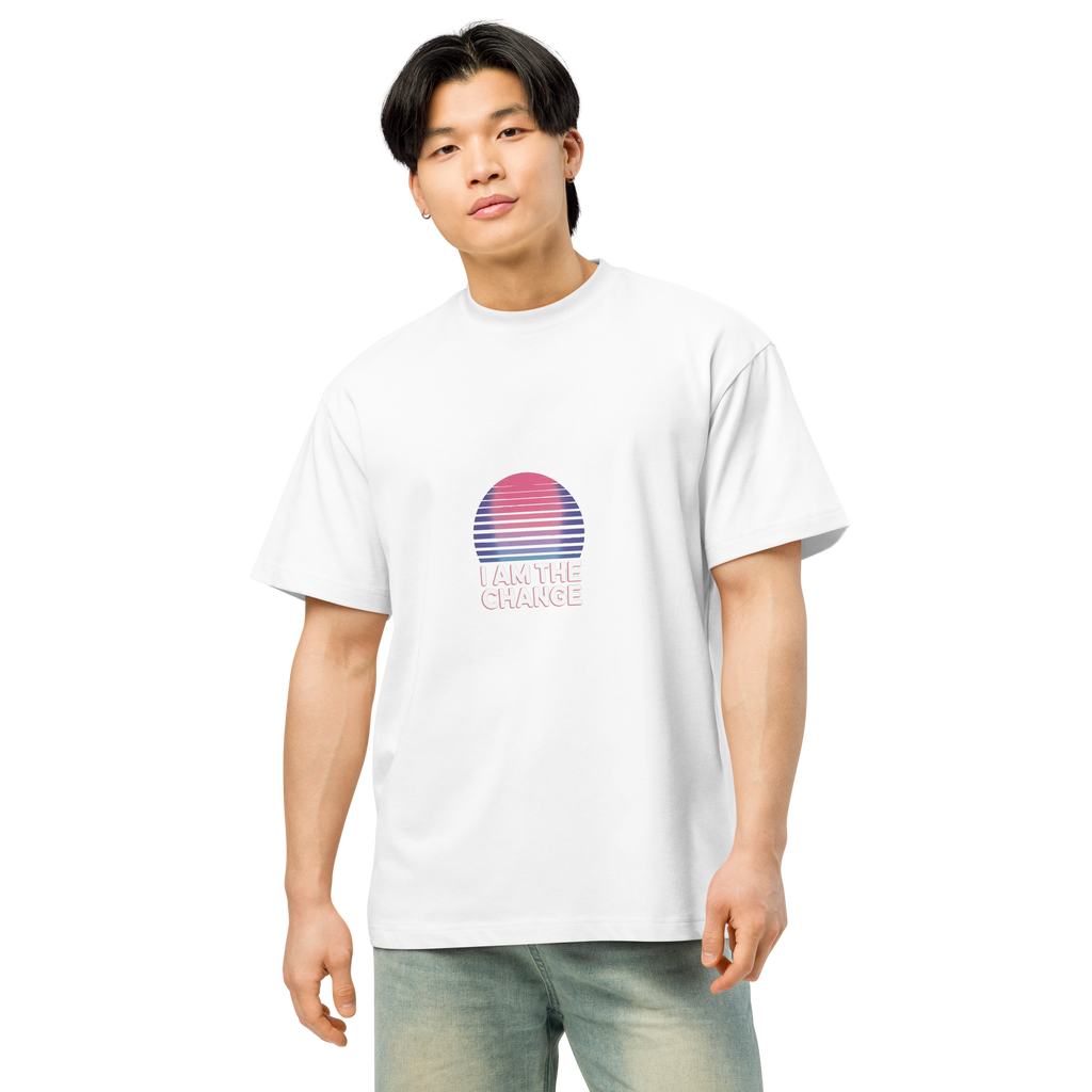 TSF i am the change box tee white model