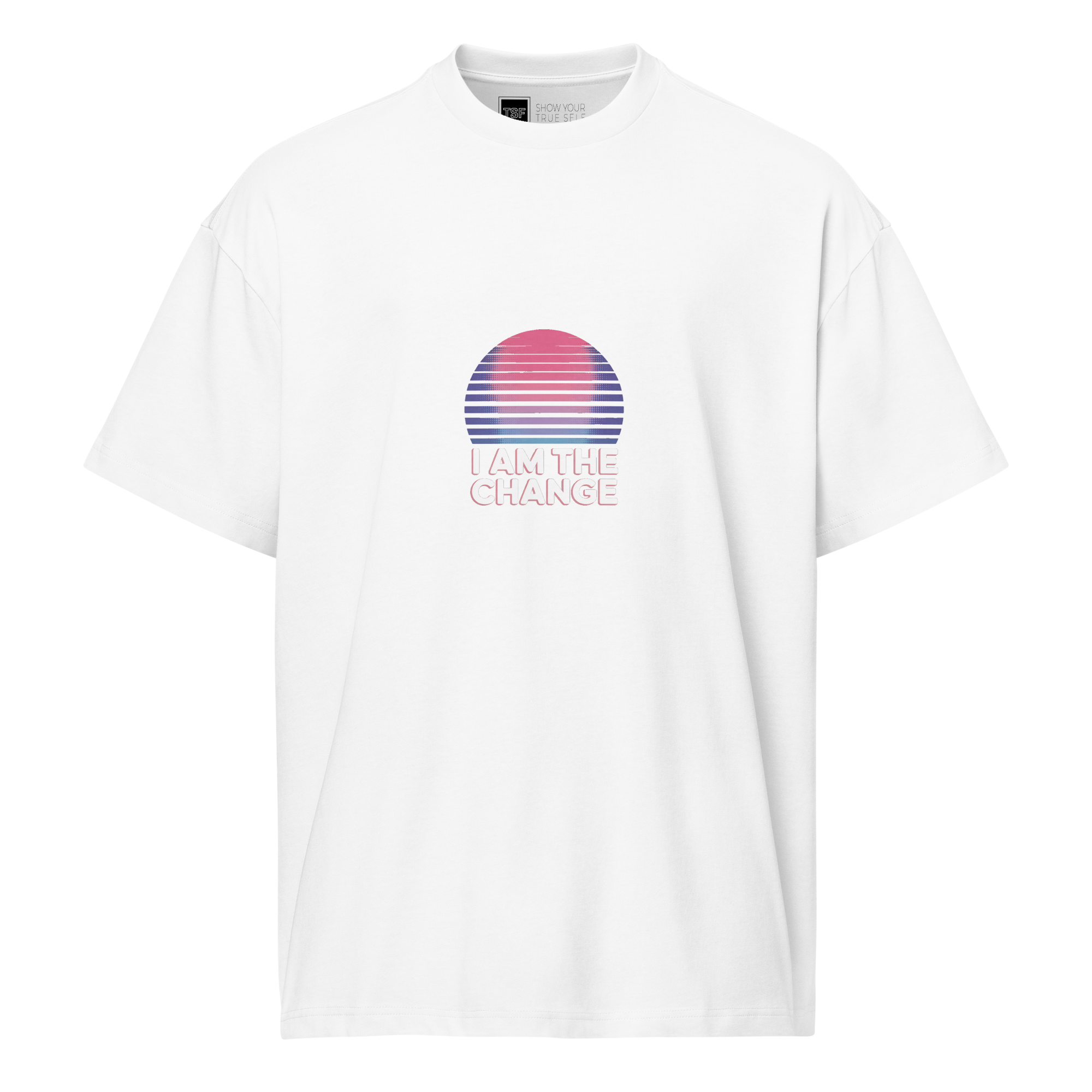 TSF i am the change box tee white