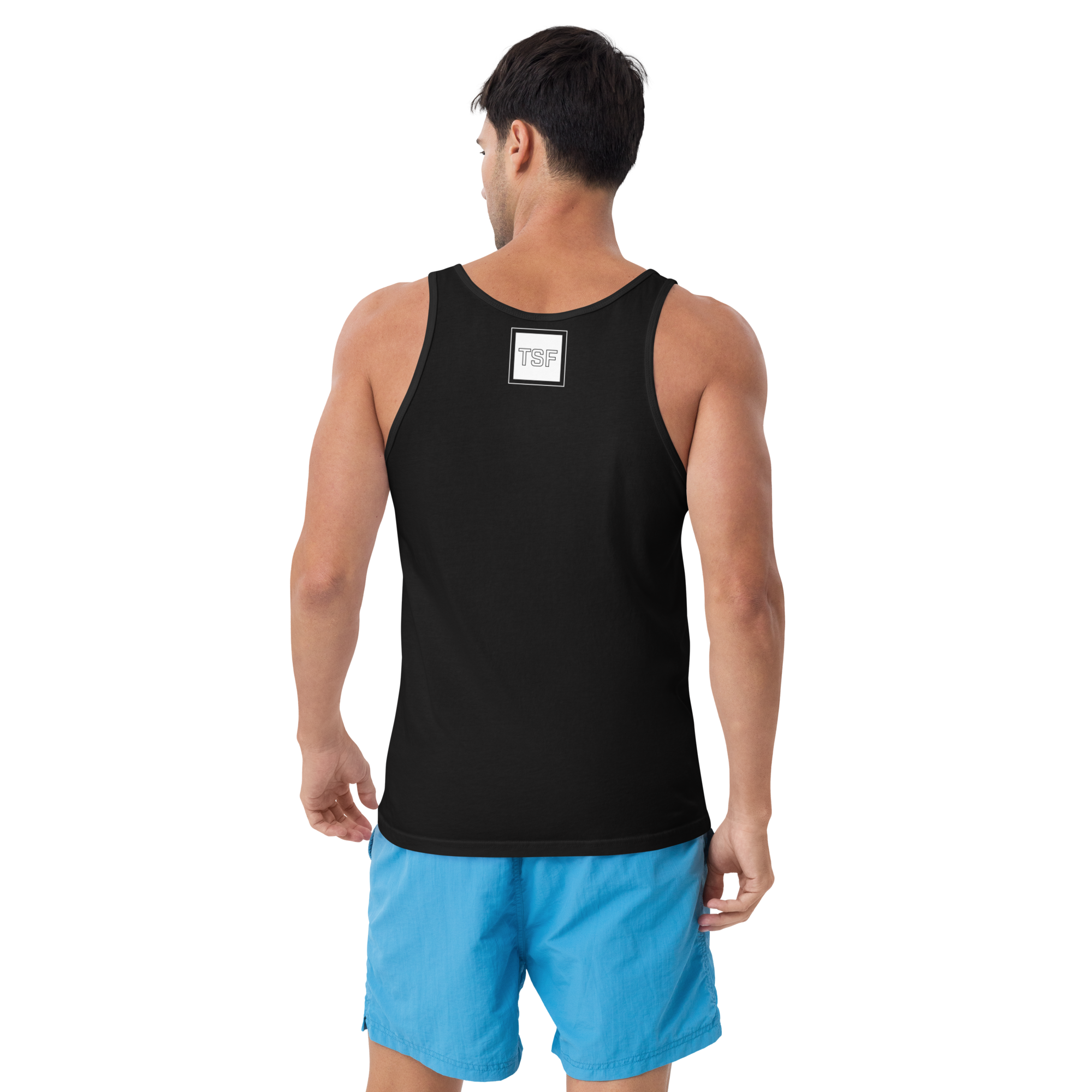 TSF tank top i am the change black back