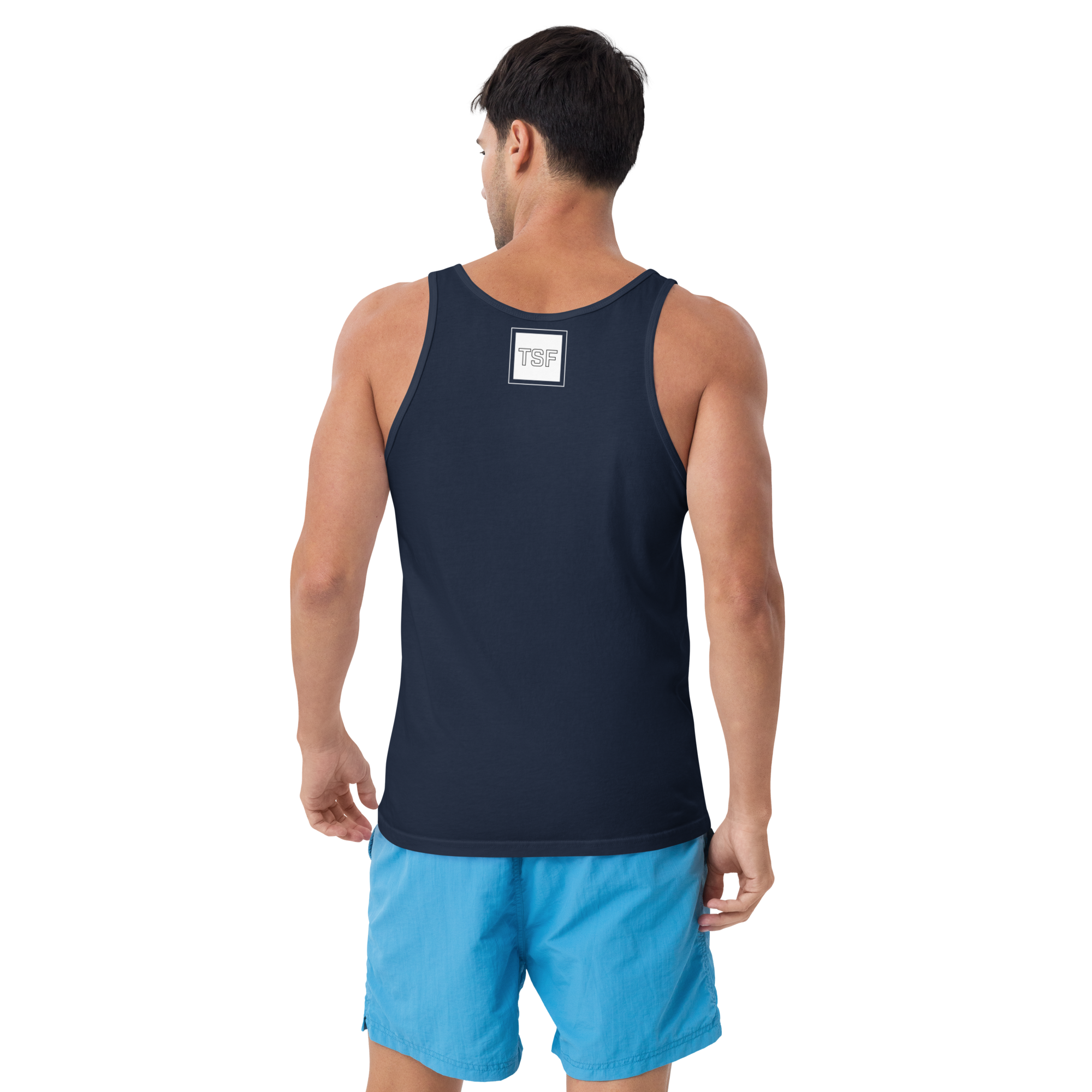 TSF tank top i am the change navy back