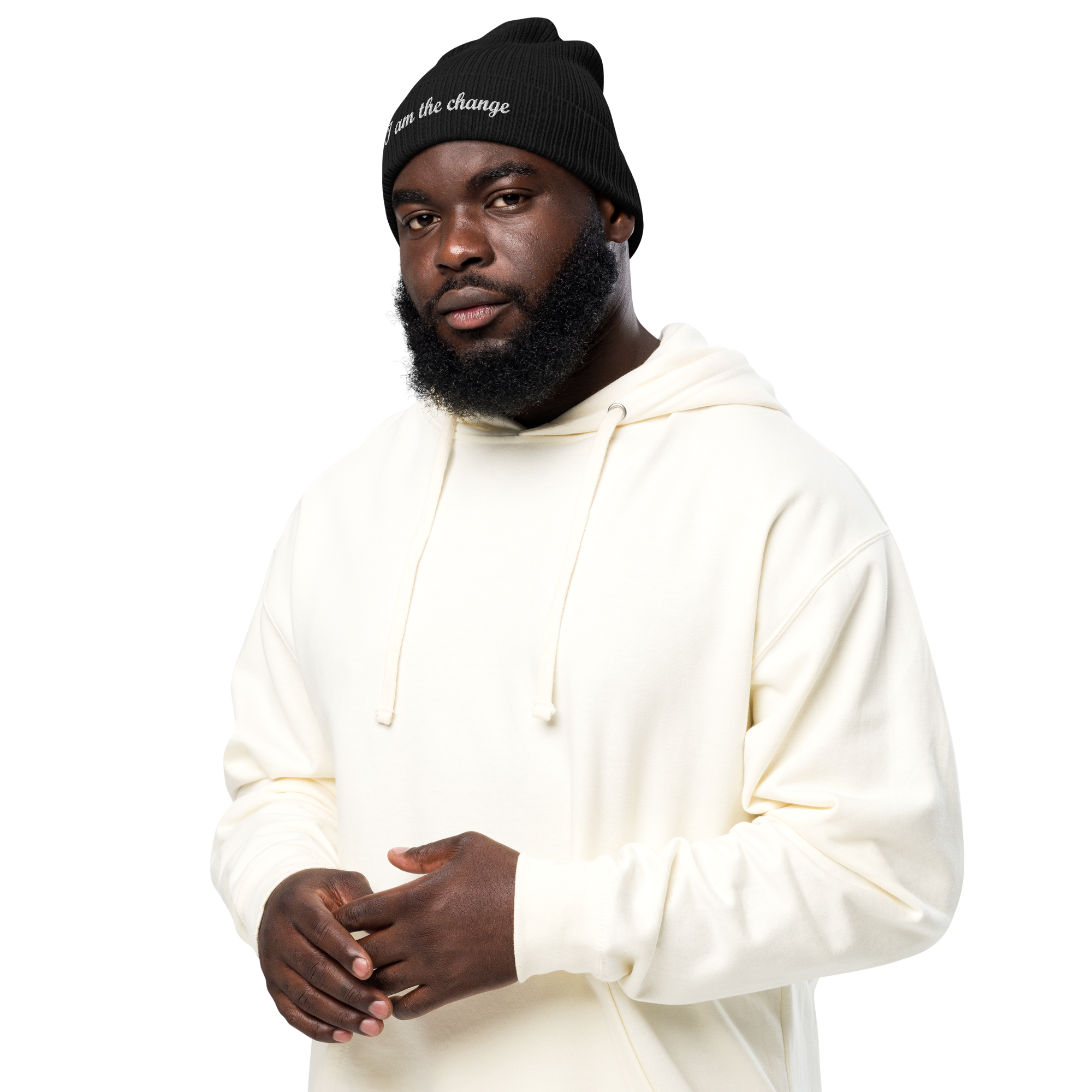 TSF organic cotton cap i am the change black model