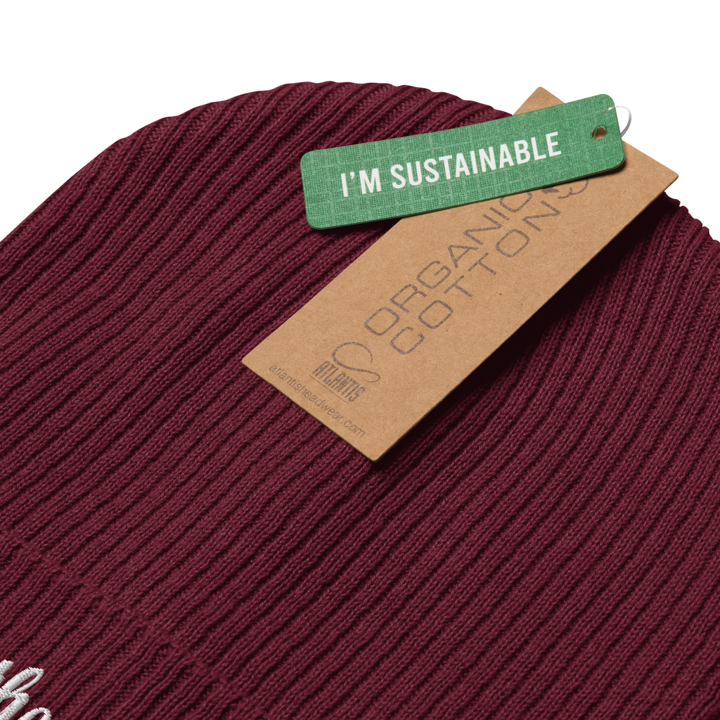TSF organic cotton cap i am the change burgundy sustainable