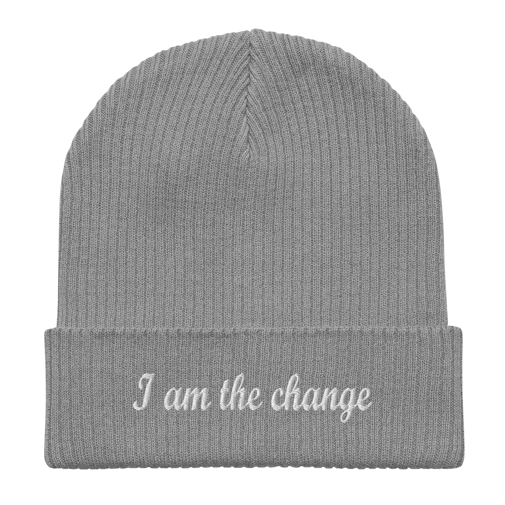 TSF organic cotton cap i am the change light grey