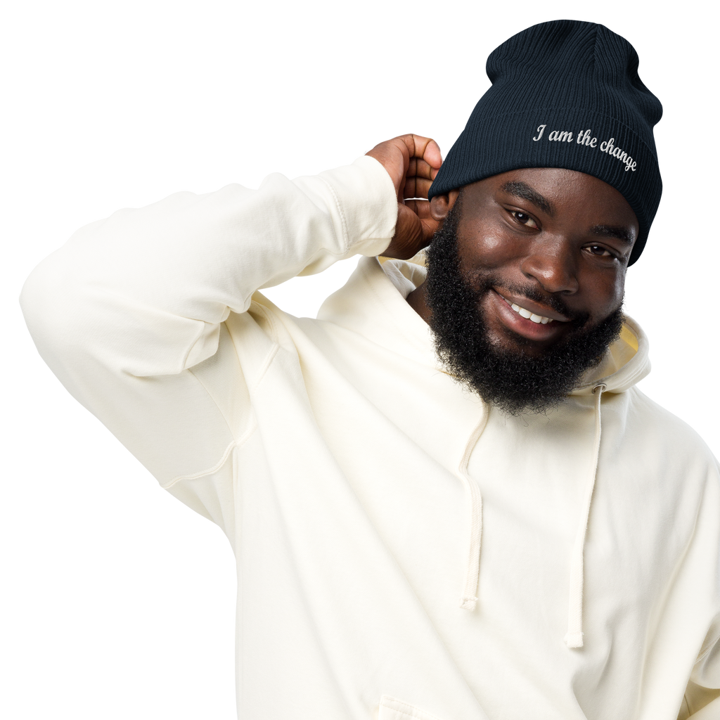 TSF organic cotton cap i am the change oxford navy model