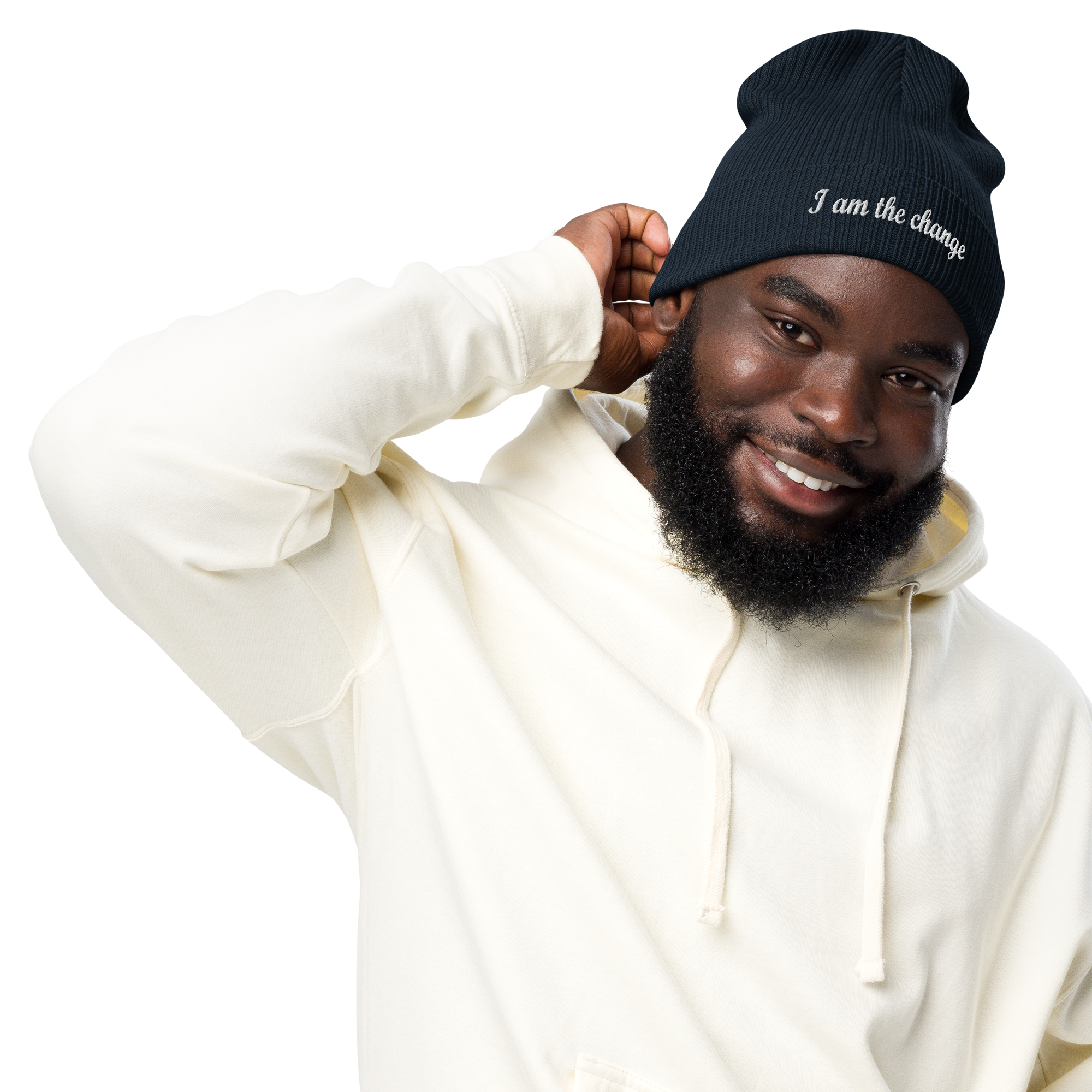TSF organic cotton cap i am the change oxford navy model