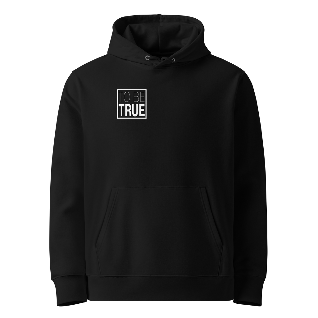 TSF organic cotton hoodie to be true black