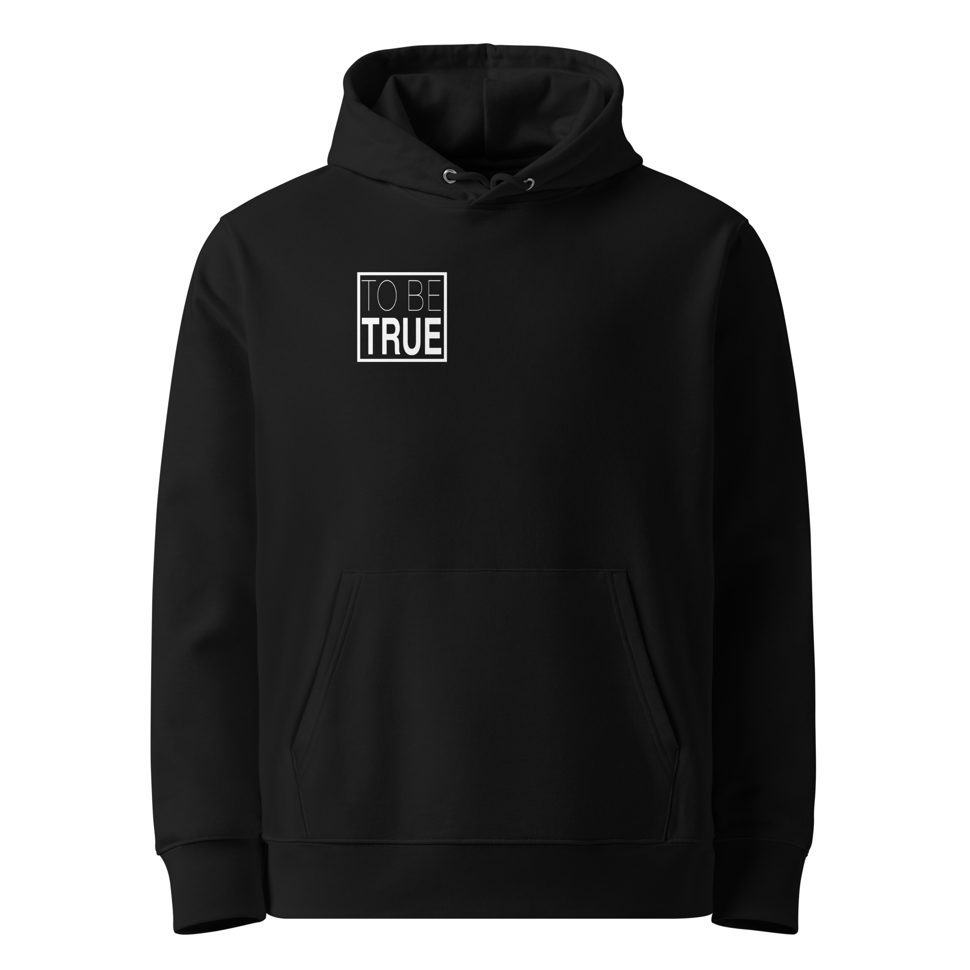 TSF organic cotton hoodie to be true black