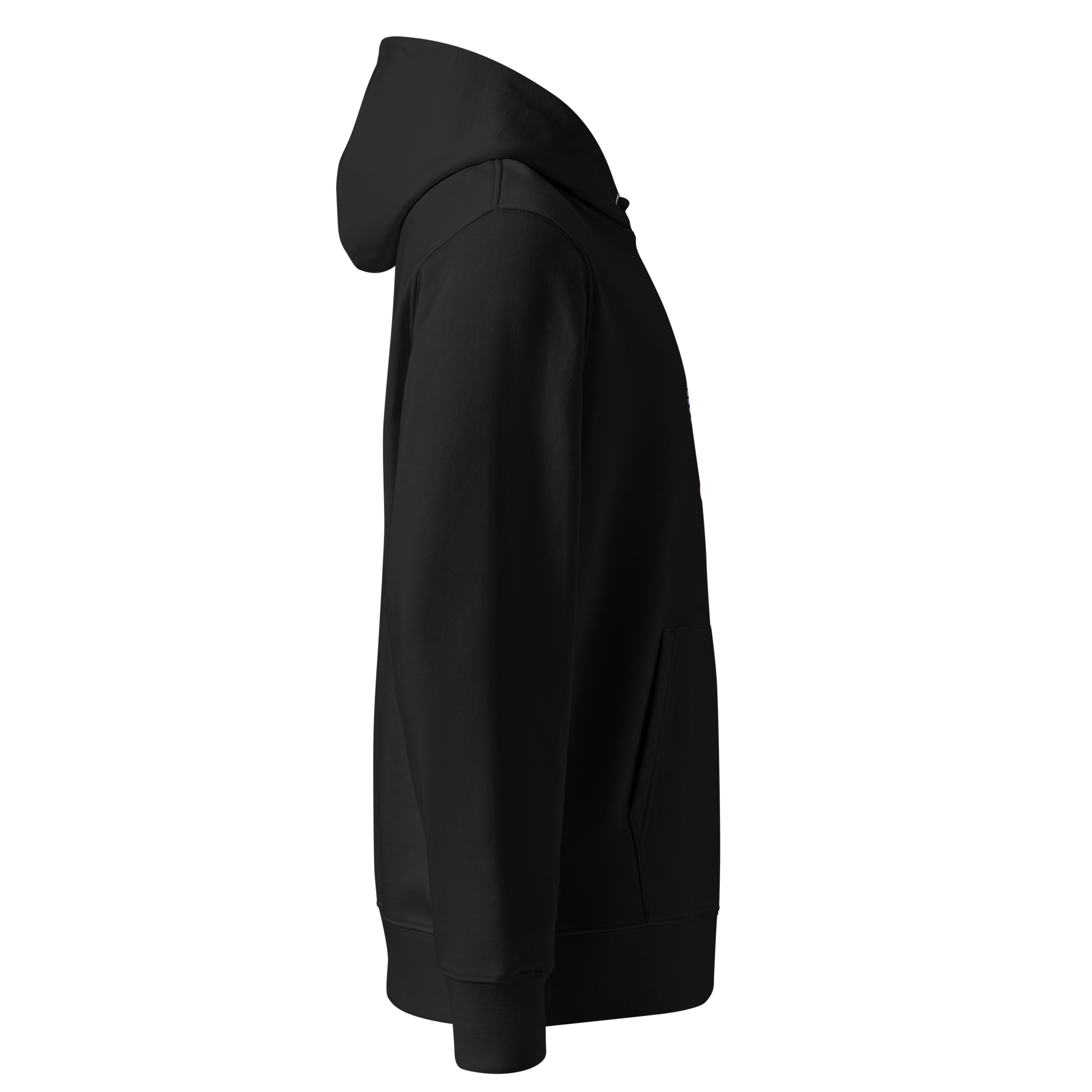 TSF organic cotton hoodie i am the change black side
