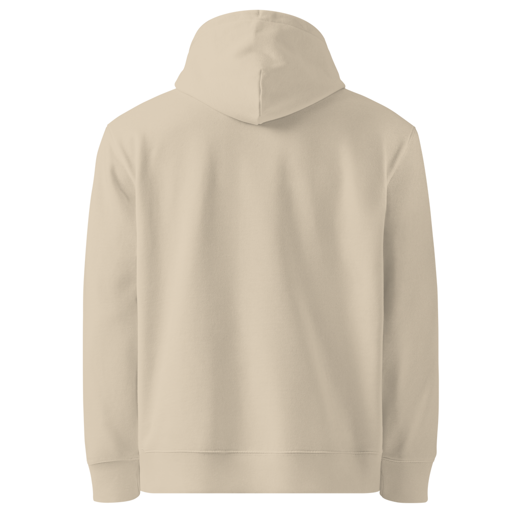 TSF organic cotton hoodie to be desert dust back