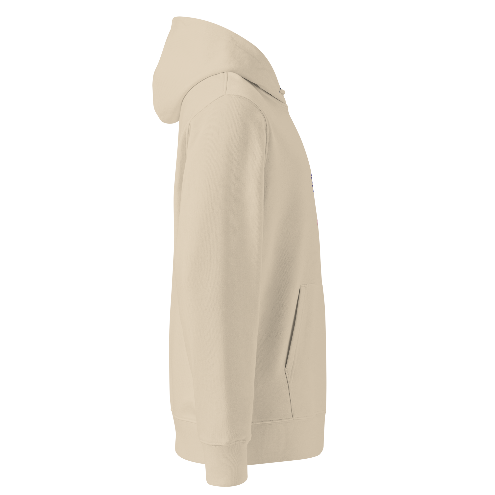TSF organic cotton hoodie i am the change desert dust side