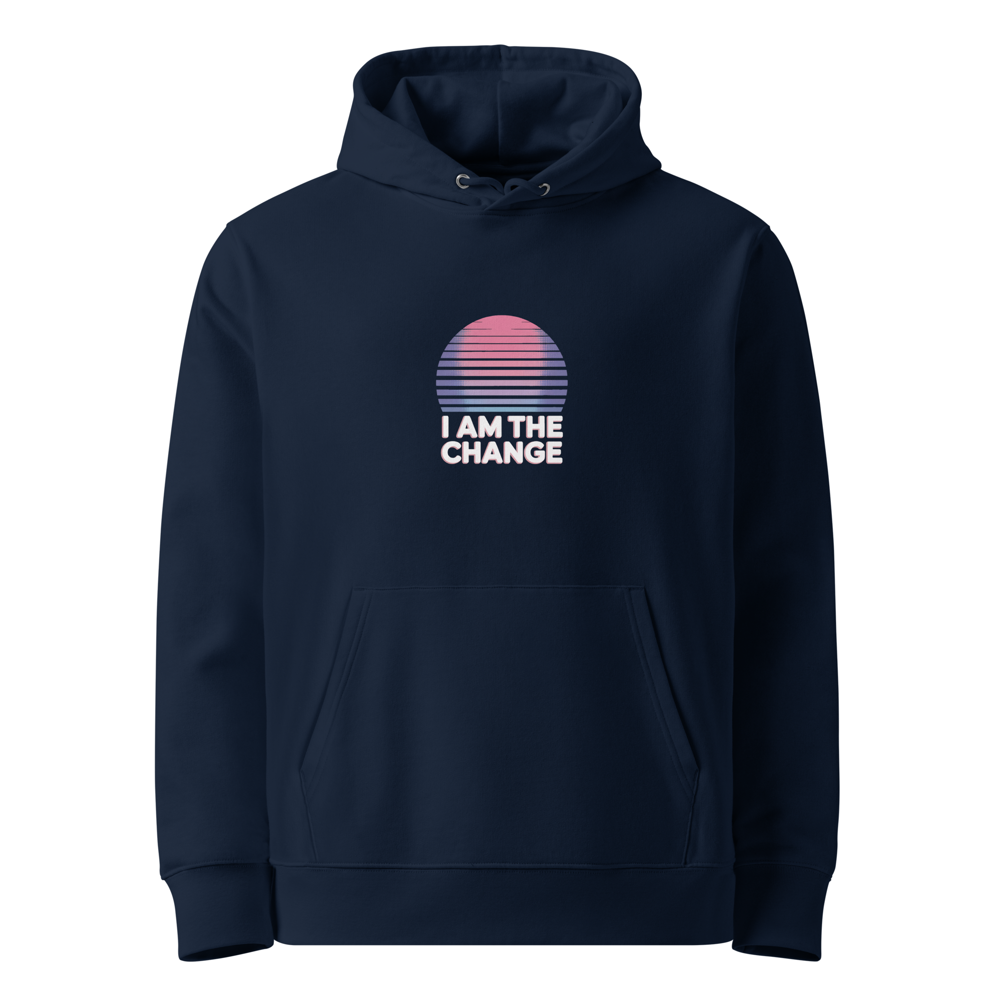 TSF organic cotton hoodie i am the change french navy