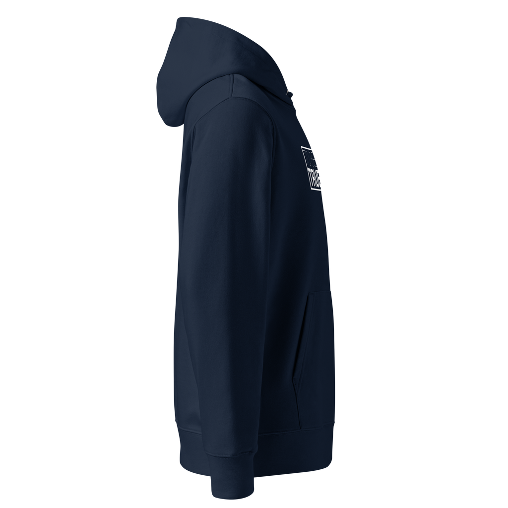 TSF organic cotton hoodie to be true french navy side