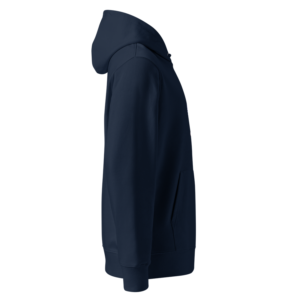 TSF organic cotton hoodie i am the change french navy side