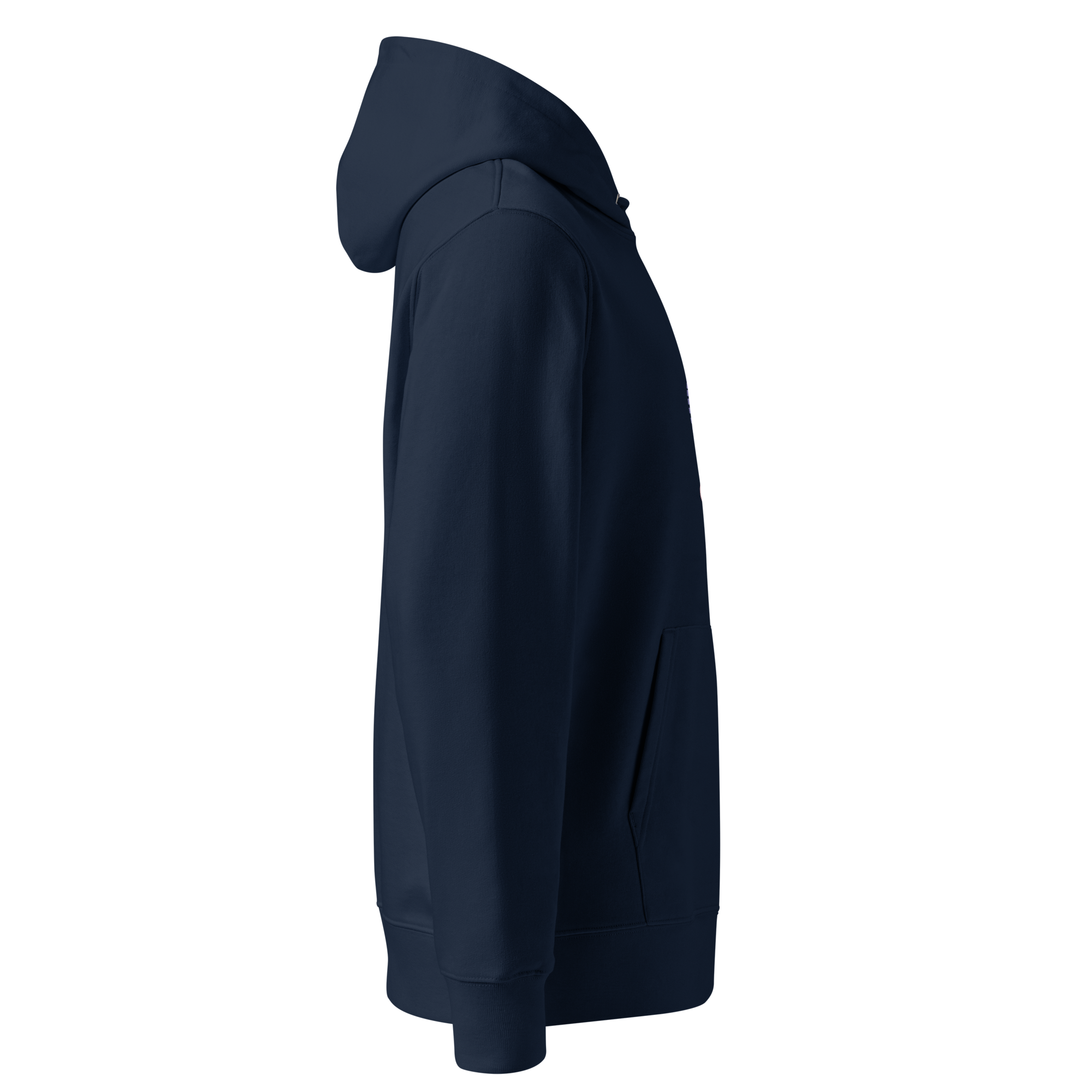 TSF organic cotton hoodie i am the change french navy side