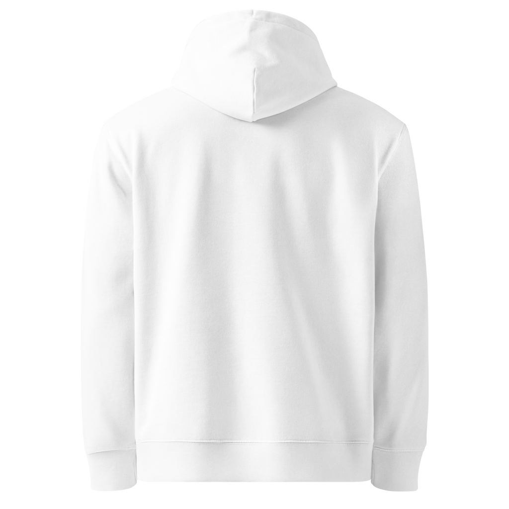 TSF organic cotton hoodie i am the change white back
