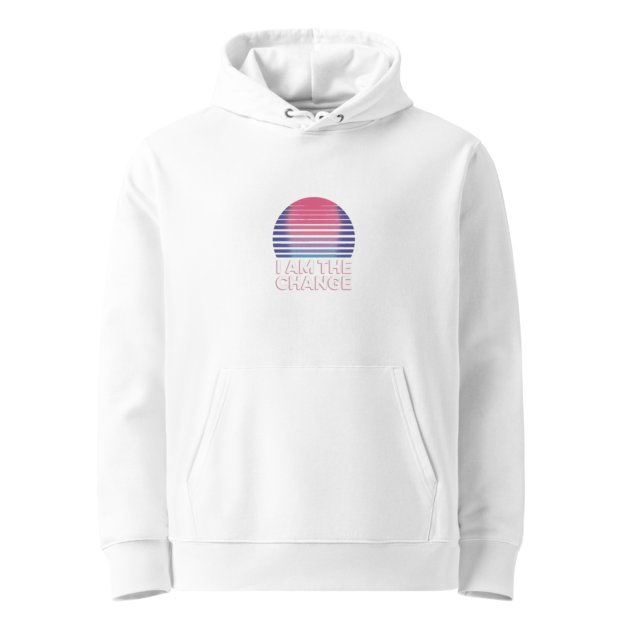 TSF organic cotton hoodie i am the change white