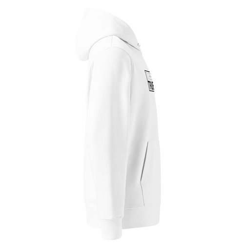TSF organic cotton hoodie to be true white side