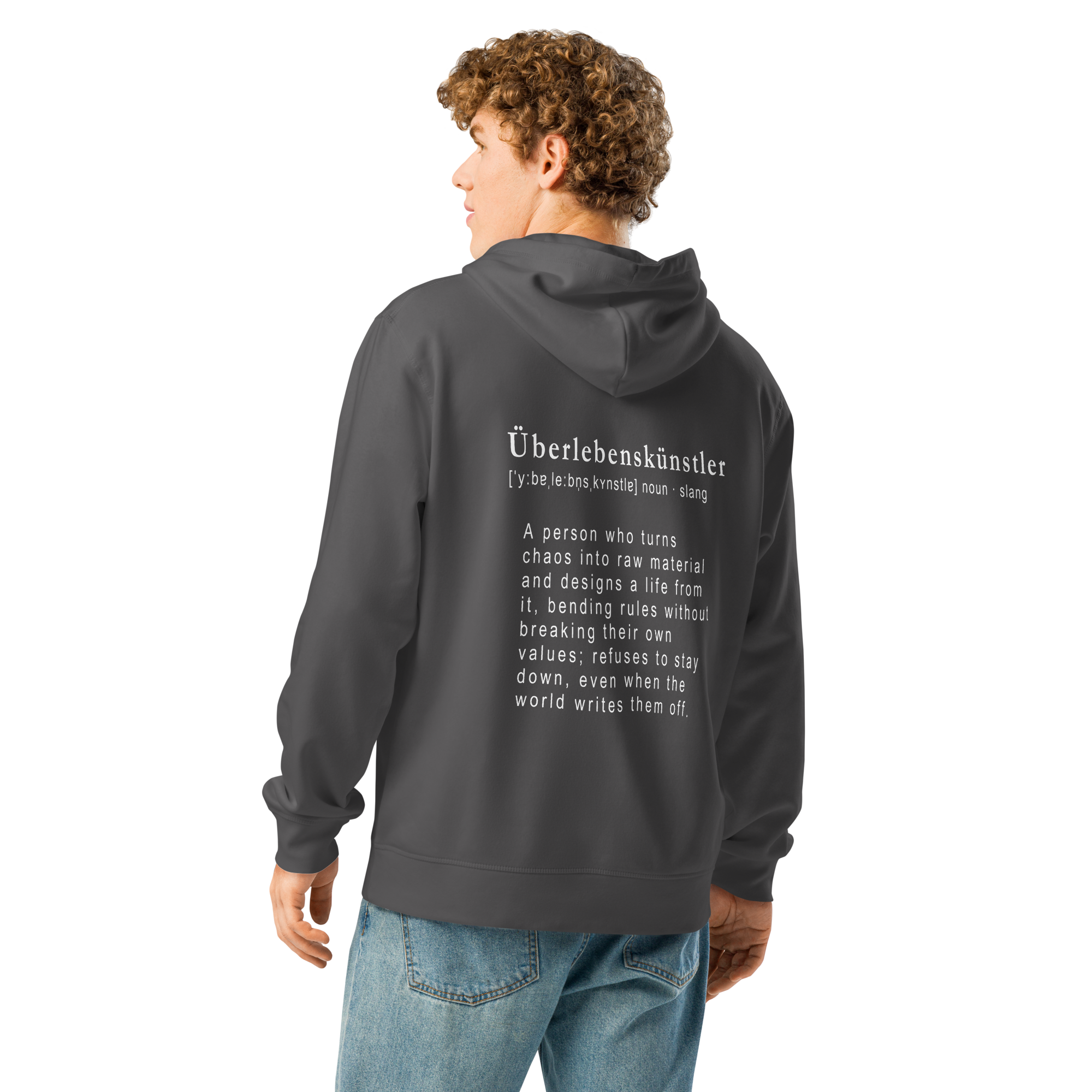 TSF Ueberlebenskuenstler Hoodie anthracite model