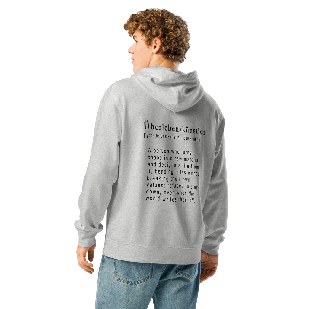 TSF Ueberlebenskuenstler Hoodie heather grey model