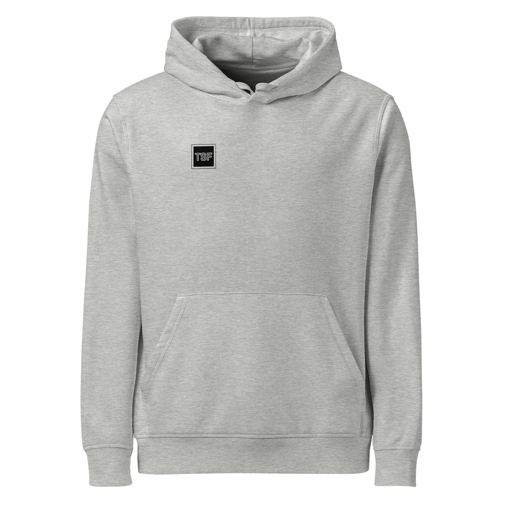TSF bound to be successfull hoodie heather grey front