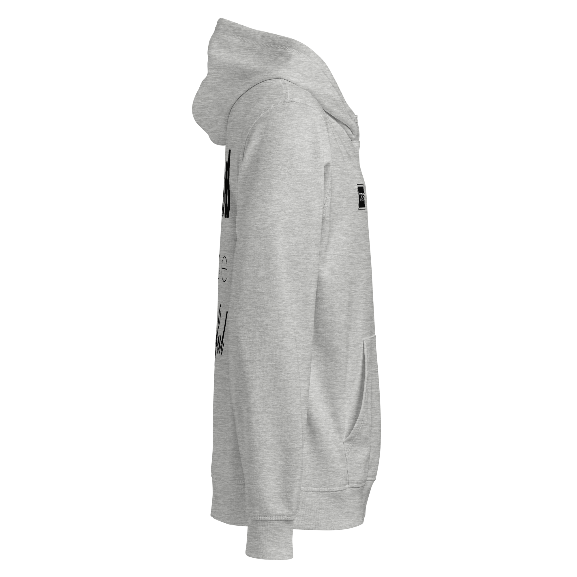 TSF bound to be successfull hoodie heather grey side