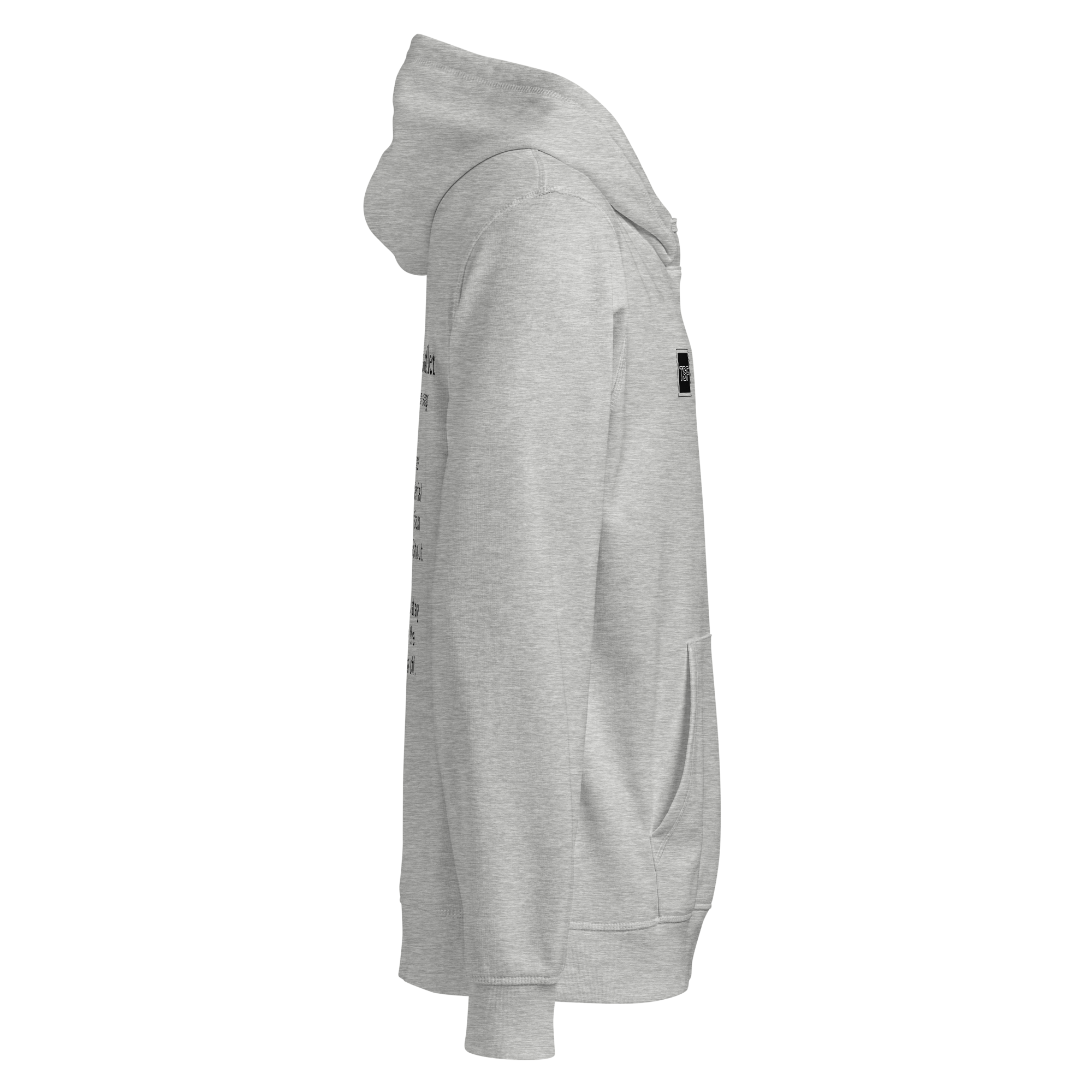TSF Ueberlebenskuenstler Hoodie heather grey side