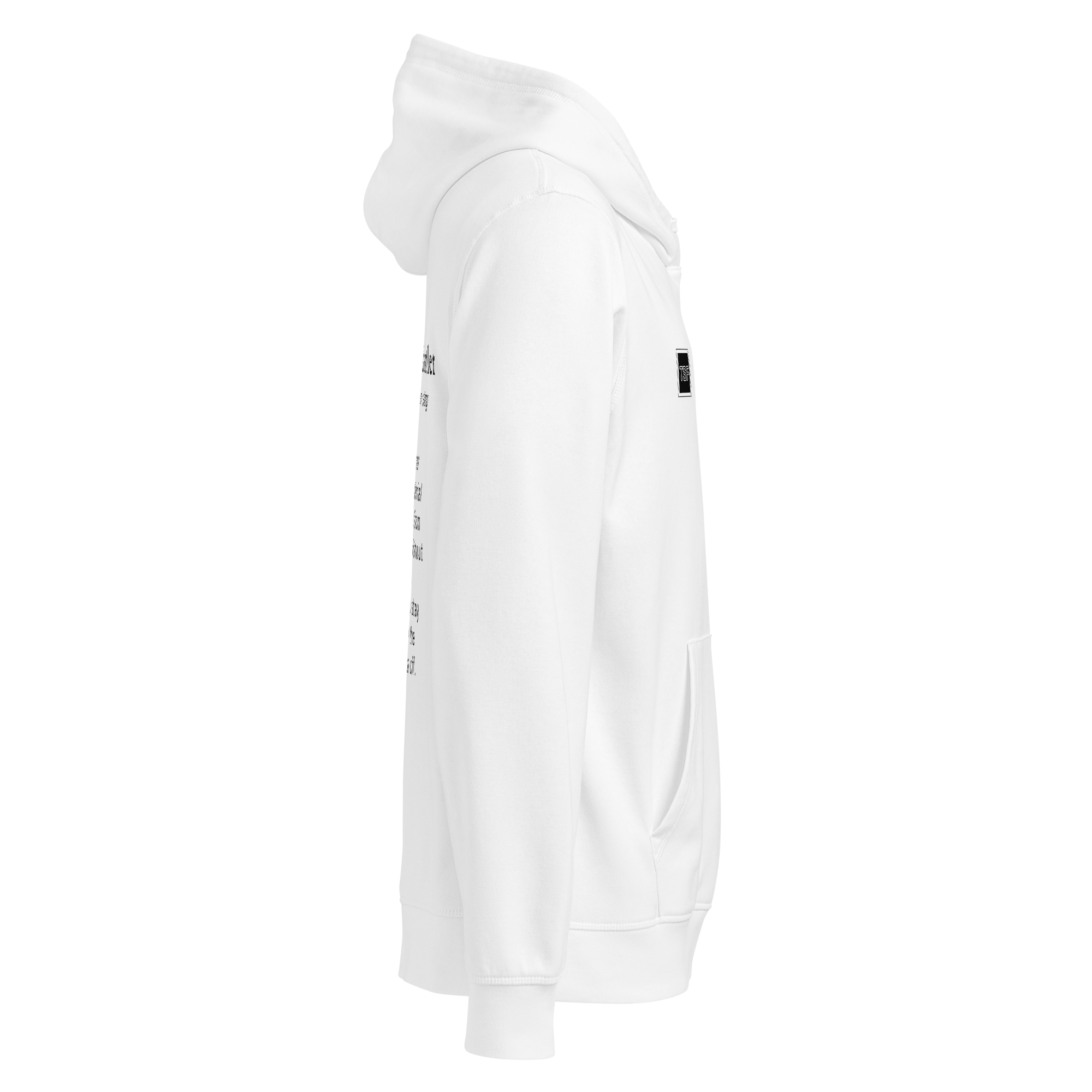TSF Ueberlebenskuenstler Hoodie white side
